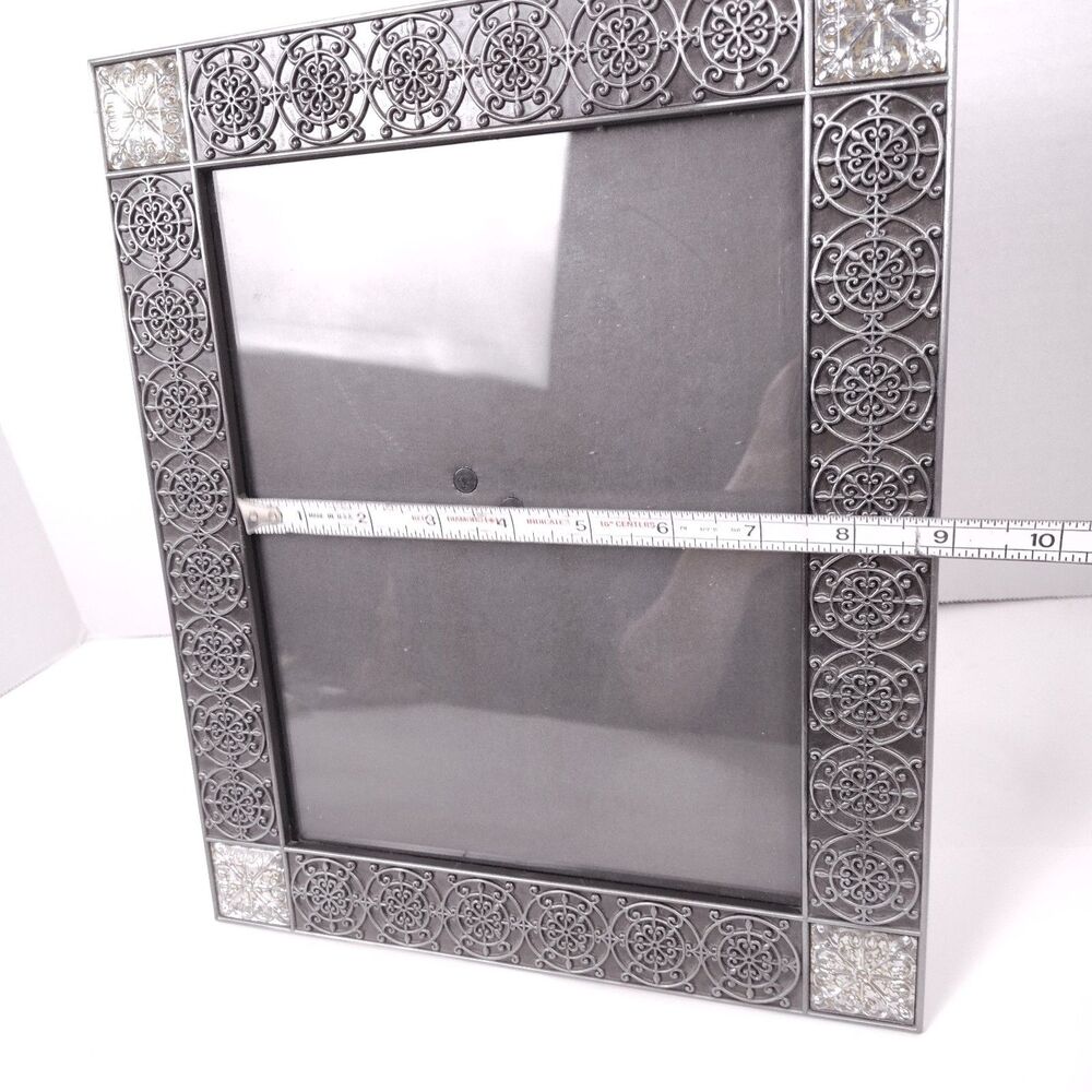 Wilton Large Silver Tone Ornate Art Deco Picture Frame Pewter - Picture 6 of 8